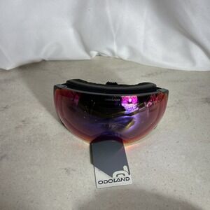 Odoland Ski Goggles Interchangeable with 2 Lens Purple